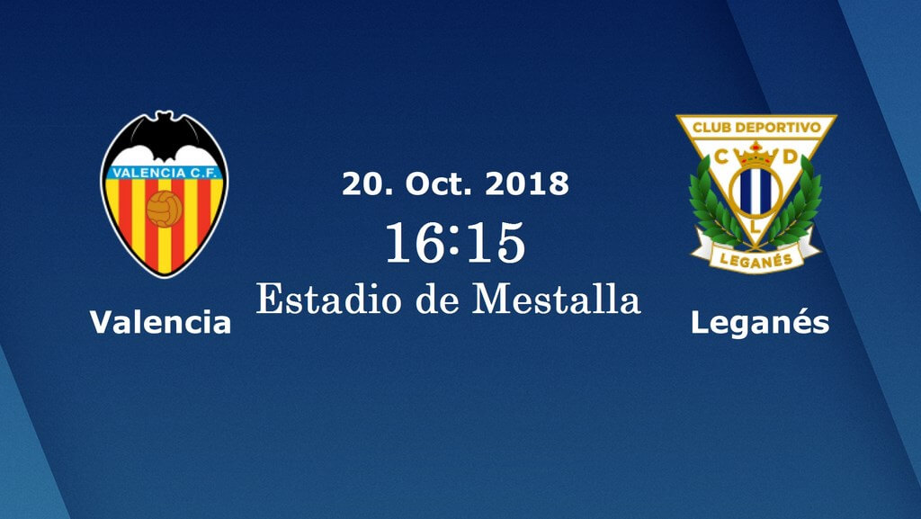 20 октября на валенсийском стадионе «Месталья» (Mestalla) состоится матч между командой «Валенсия» (Valencia CF) и ФК «Леганес» в рамках La Liga Santander