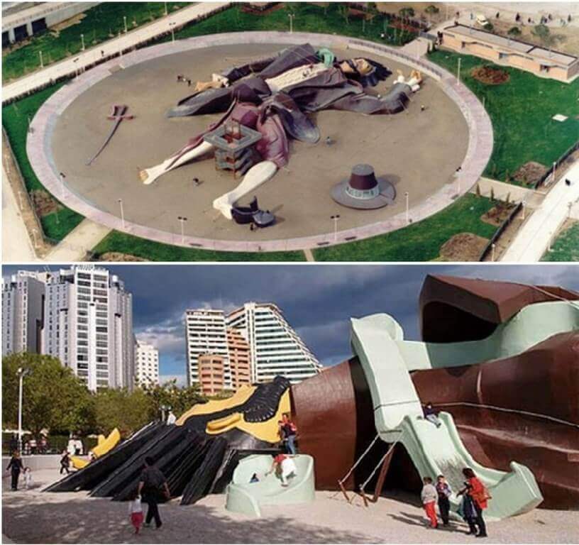 После ремонта снова открылся парк Гулливер, расположенный в Валенсии, в осушенном русле реки Турия, рядом с Городом наук и искусств Сантьяго Калатравы