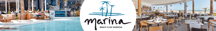 Marina Beach Club Valencia - пляжный клуб в городе Валенсия (Испания): ресторан, лаундж, бассейн, закуски, водные виды спорта, мероприятия, музыка и пляж... Время работы: с 11:00 до 01:00 без выходных.