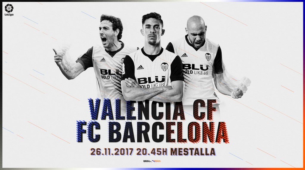 26 ноября на валенсийском стадионе «Месталья» (Mestalla) состоится матч 13-го тура испанской ЛаЛиги между командой «Валенсия» (Valencia CF) и ФК «Барселона».
