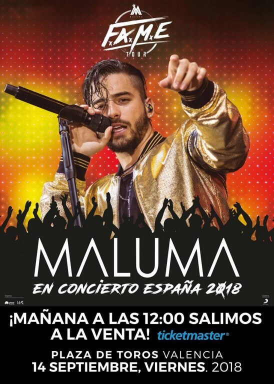 Концерт Maluma на Арене для боя быков в Валенсии