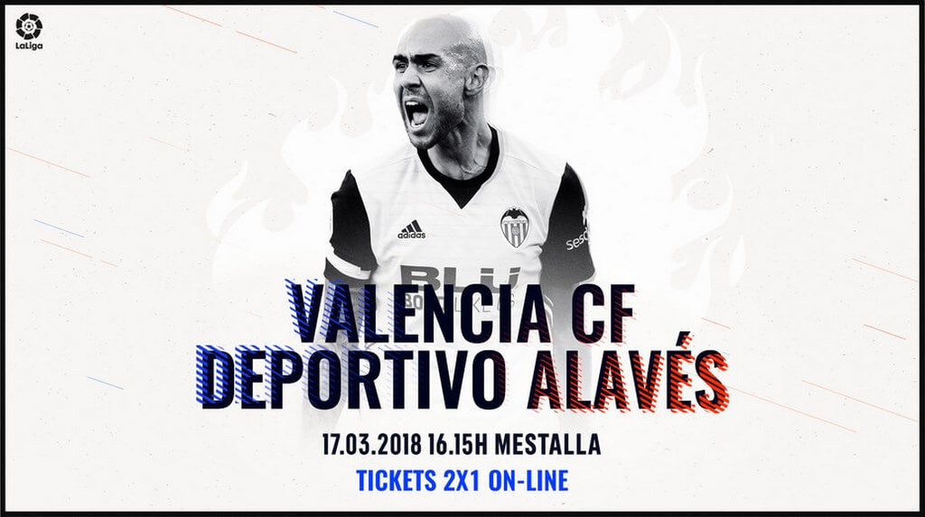 7 марта в 16.15 на валенсийском стадионе «Месталья» (Mestalla) состоится матч между ФК "Валенсия" и ФК "Алавес» из города Витория (Страна Басков)