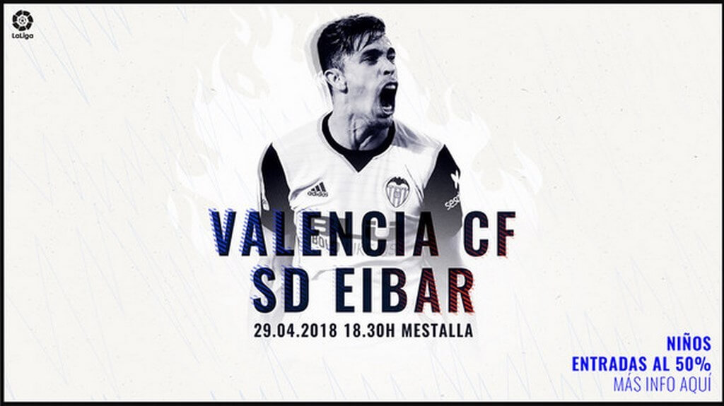 29 апреля в 18.30 на валенсийском стадионе «Месталья» (Mestalla) состоится матч между ФК "Валенсия" и ФК "Эйбар» из города Гипускоа (Страна Басков).