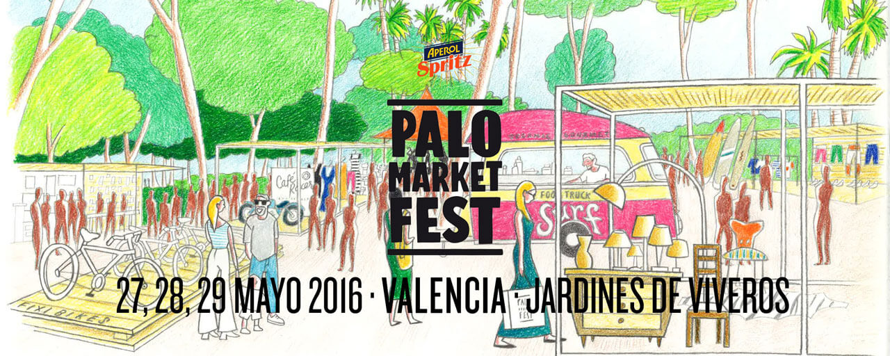 Городскогй фестиваль на свежем воздухе PALO MARKET FEST в Валенсии в Королевских Садах Виверос