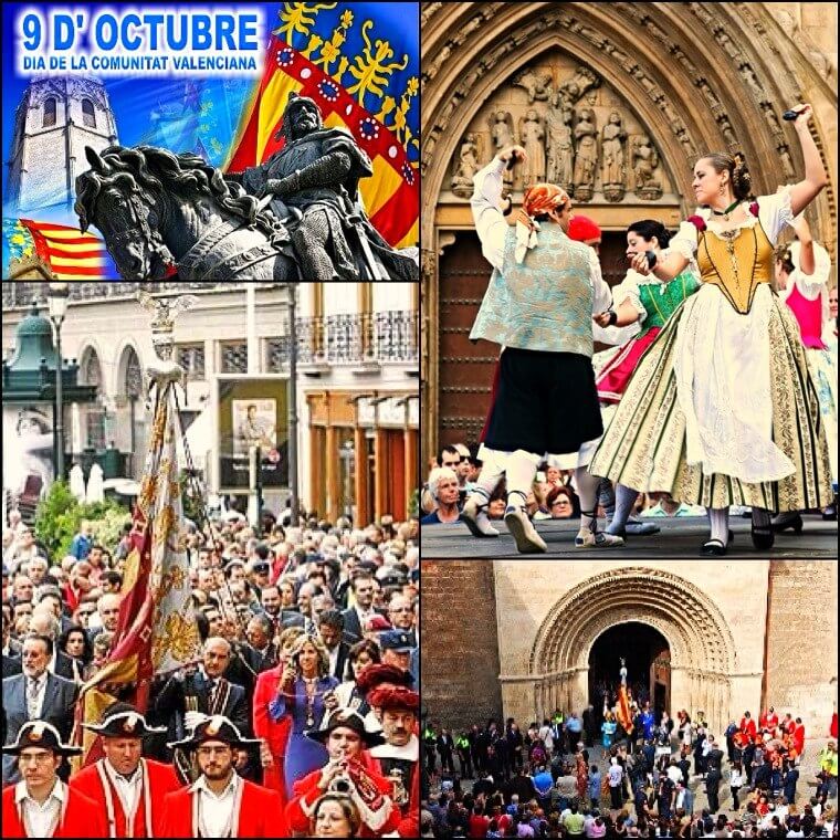 9 Октября все валенсийцы празднуют День Автономного Сообщества. Исторически сложилось, что в этот день в далёком 1238 году Король Хайме I вошёл в город Валенсия, как освободитель от мусульманского владычества, и основал Королевство Валенсия - El Reino Valencia