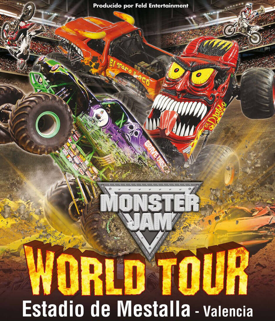 6 июня в Валенсии в 20:00 часов на футбольном стадионе Месталья состоится спортивно-развлекательного шоу гигантских внедорожников Monster Jam 2015 Valencia