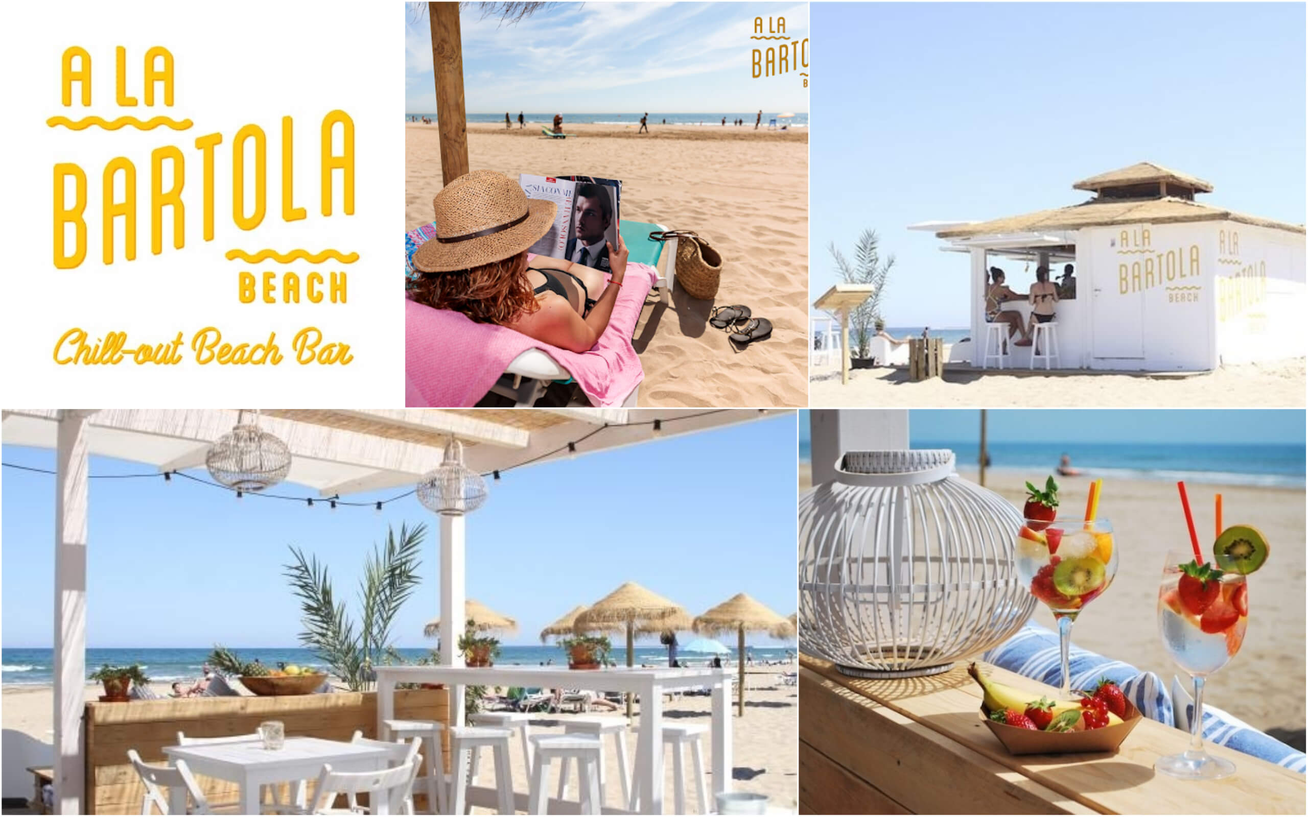 A la Bartola Beach - пляжный лаунж-бар в Валенсии, Пляжный ресторан в городе Валенсия, Лаунж бар в городе Валенсии, Ла Бартола в городе Валенсия ресторан на пляже