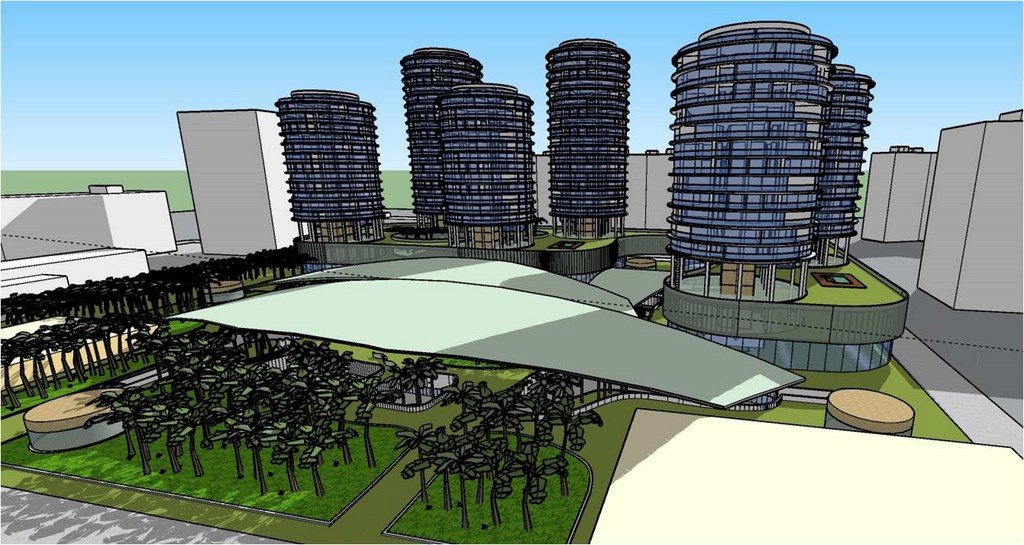 На участке, где располагается нынешний стадион «Месталья», планируется построить элитный жилой комплекс с 7 башнями из стекла и огромным парком. 