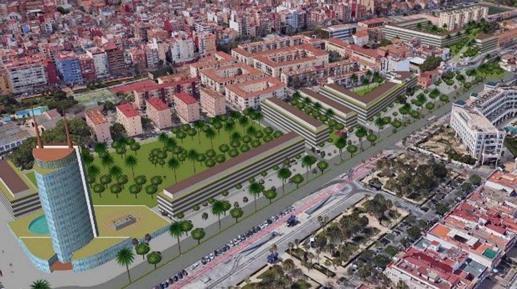 «План Кабаньяль» в Валенсии подразумевает строительство 1000 квартир, отеля в 15 этажей, 6 паркингов на 120 машиномест, новых площадей и парковых зон.