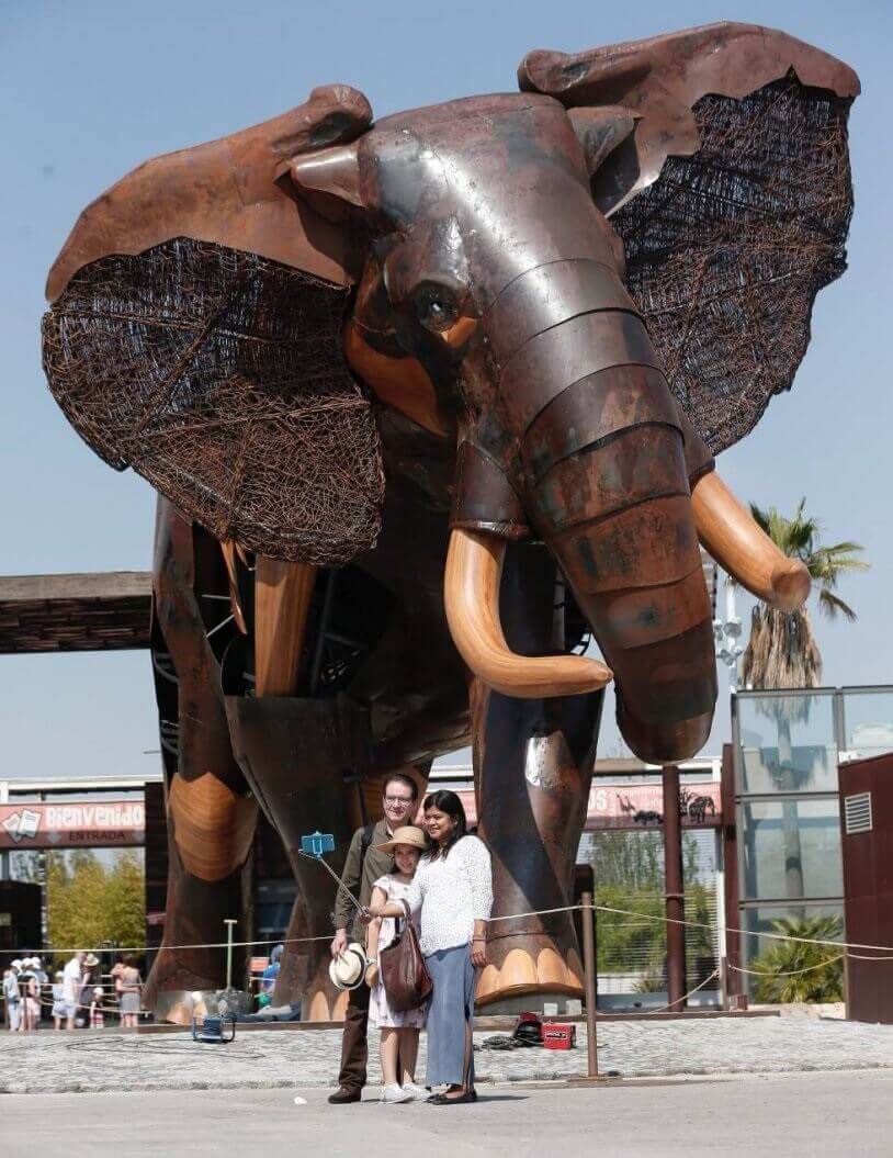 В зоопарке Валенсии установили гигантскую статую слона