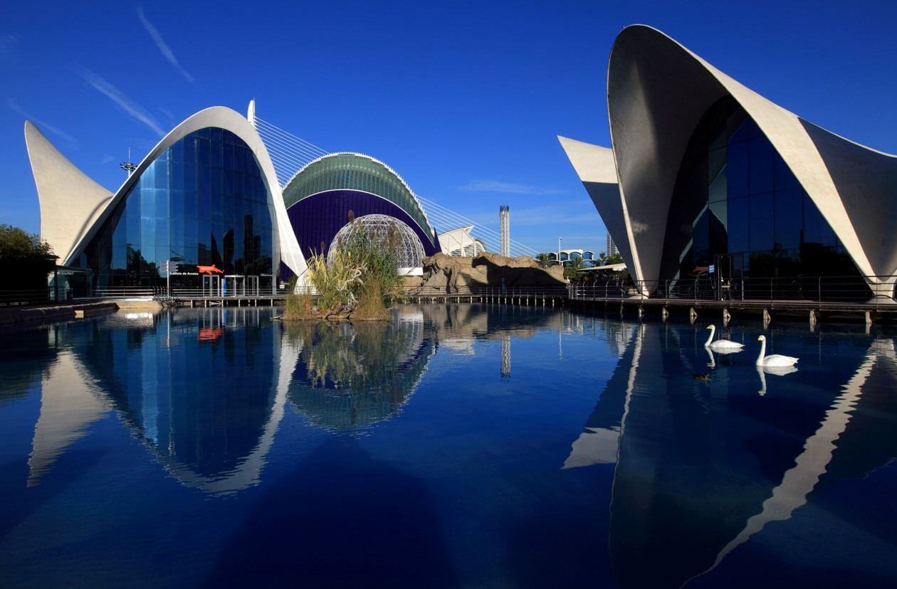 Океанографик (Oceanografic) в Валенсии (Испания) является самым большим аквариумом в Европе
